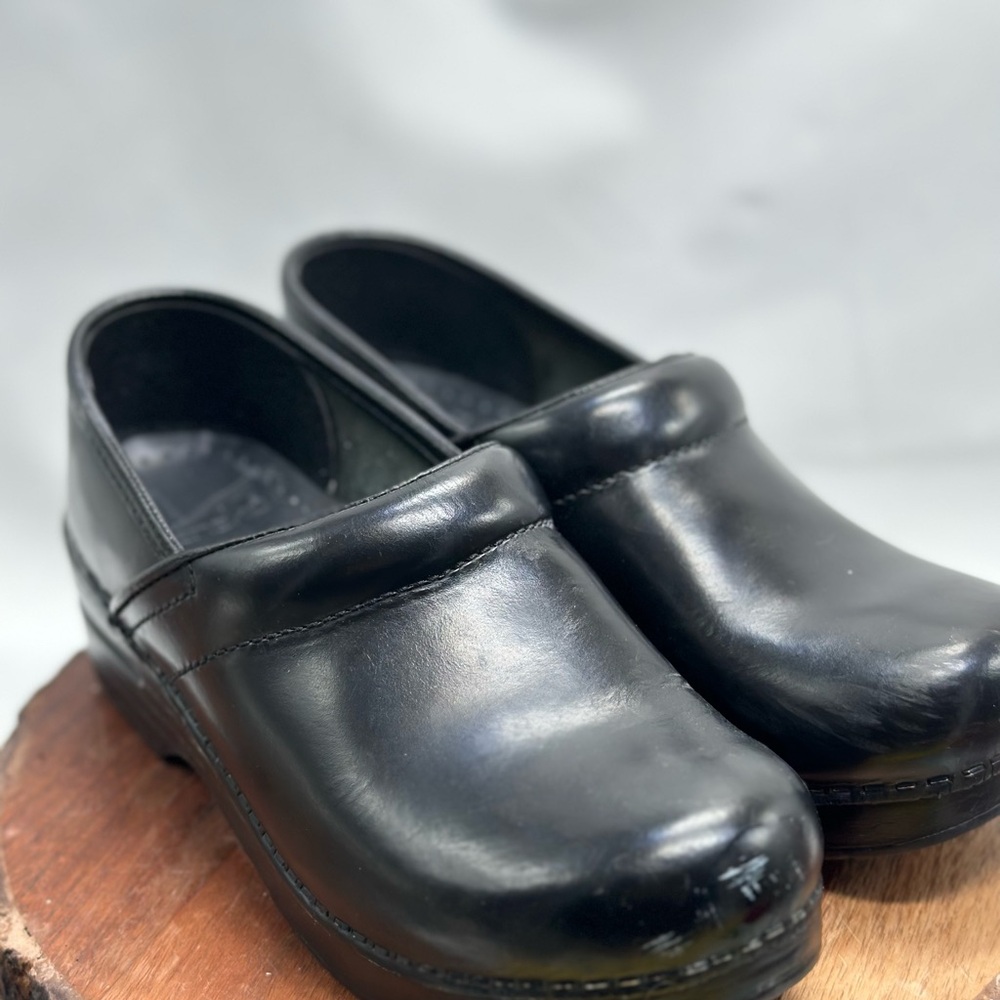 Dansko Clogs Professional Womens EU 36 Black Leather Nursing Comfort Shoes